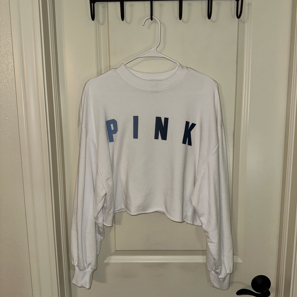 Pink crew crop long sleeve
